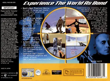 007 - The World Is Not Enough (Europe) (En,Fr,De) box cover back